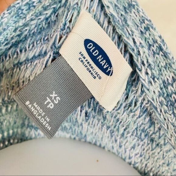 Old Navy Blue Knit Comfy Cap Sleeve Sweater Top Size XS - Picture 4 of 10